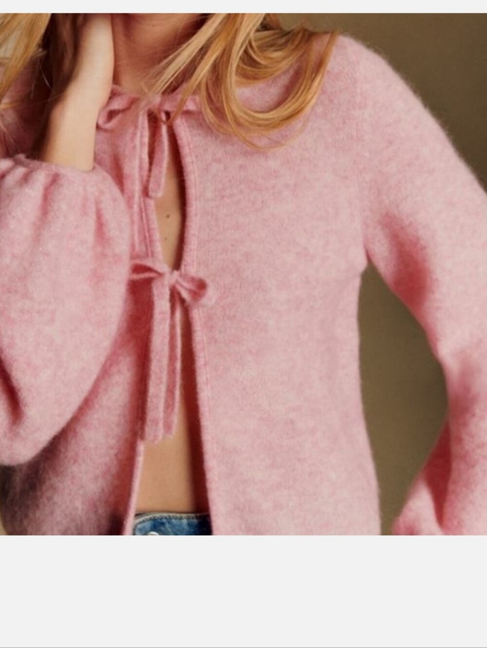 Sezane Marie Cardigan Pink Size Small - Picture 2 of 5